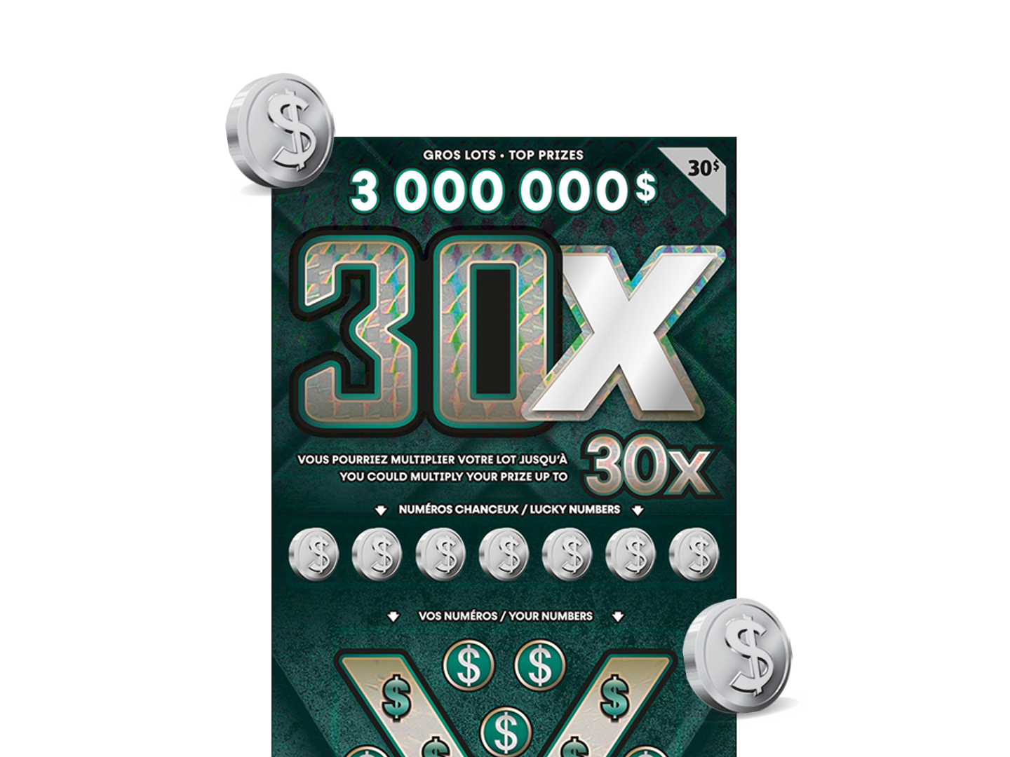 30X — Gros lot de 3 000 000 $