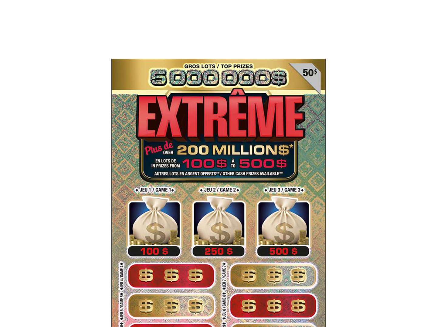 5 000 000 $ extrême — Gros lot de 5 000 000 $